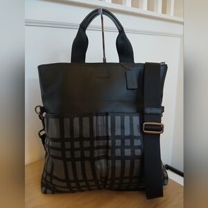Coach Black and Gray Laptop Bag